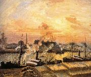 Camille Pissarro Sunset Pier oil painting